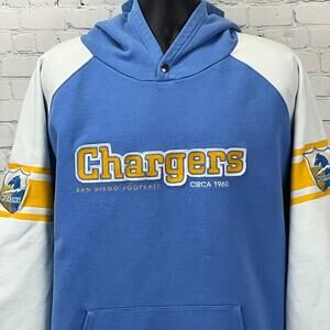 Los Angeles LA Chargers Hoodie Hooded Sweatshirt San Diego Reebok Blue 3XL XXXL